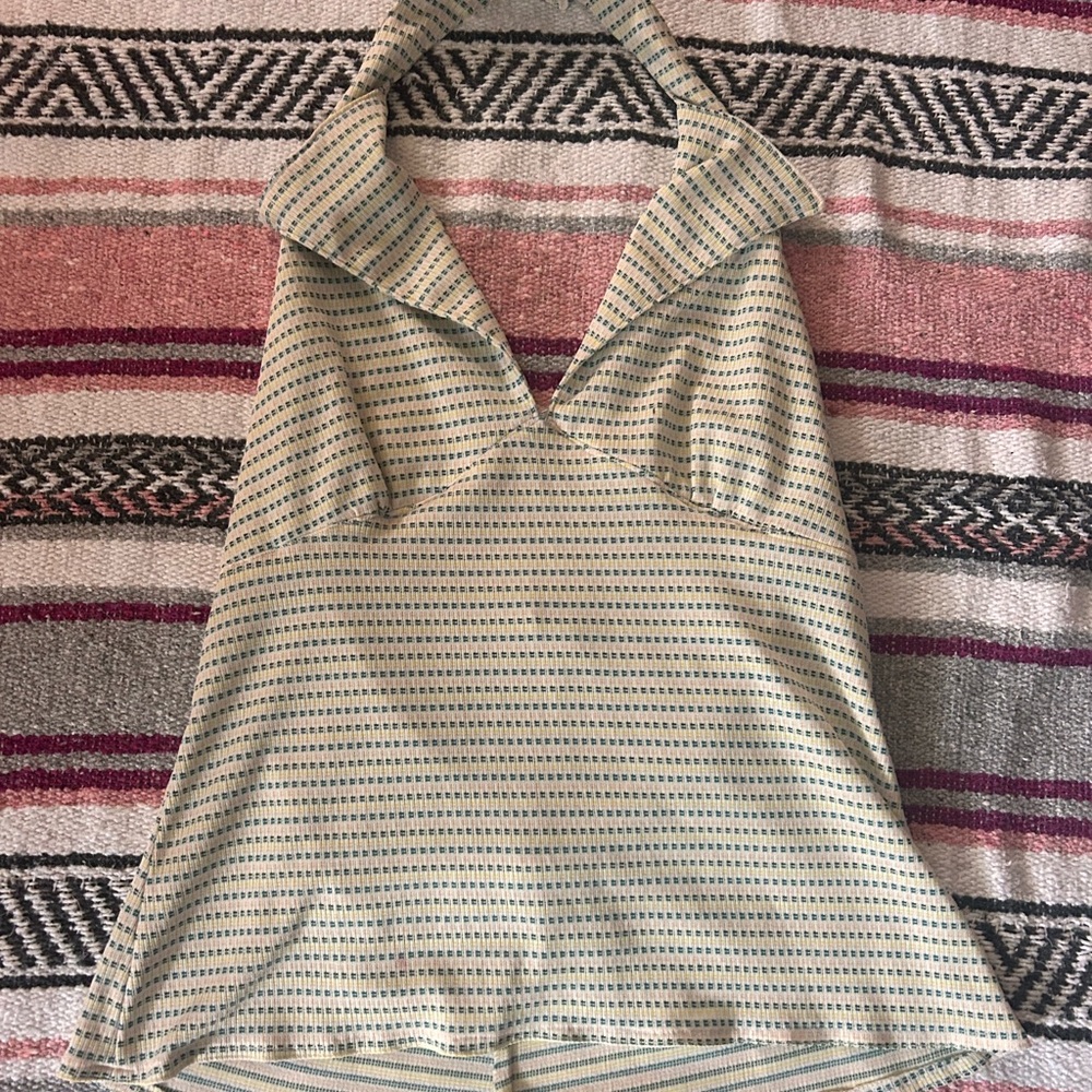 vintage 70s patterned  Halter Top